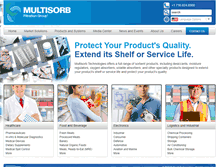 Tablet Screenshot of multisorb.com